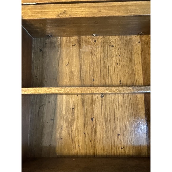 14.5"x9"x2.5" - 3 Tier Shelf Wall Hangin Wood Shadow Box VNTG Slide Panel Front - Picture 13 of 16